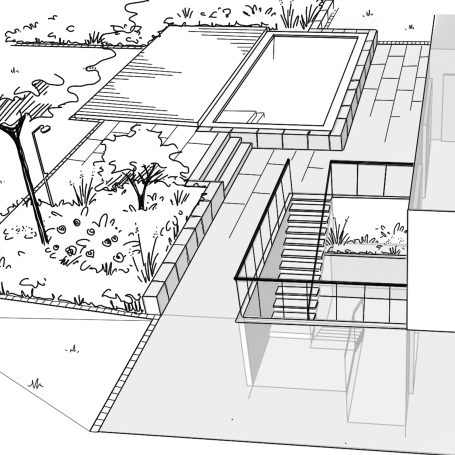 Perspektivische Skizze